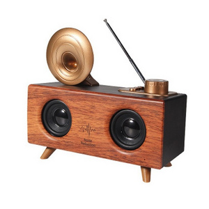 Cheap bluetooth speaker wood bluetooth speaker with fm portable mobile phone stand  Loud Stereo Audio Mini subwoofer speakers