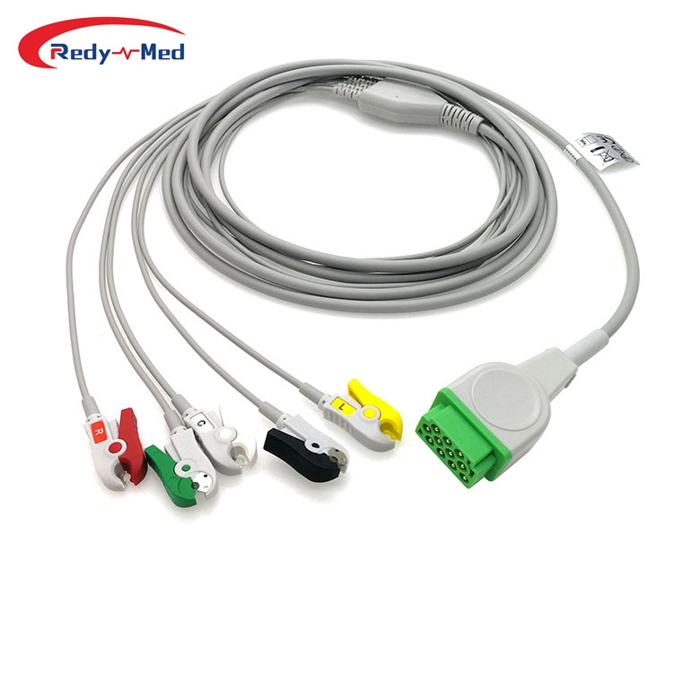 High quality Reliable Signal Transmission  Cables De Ecg  EKG ECG Cable With 5/7/10 Leads