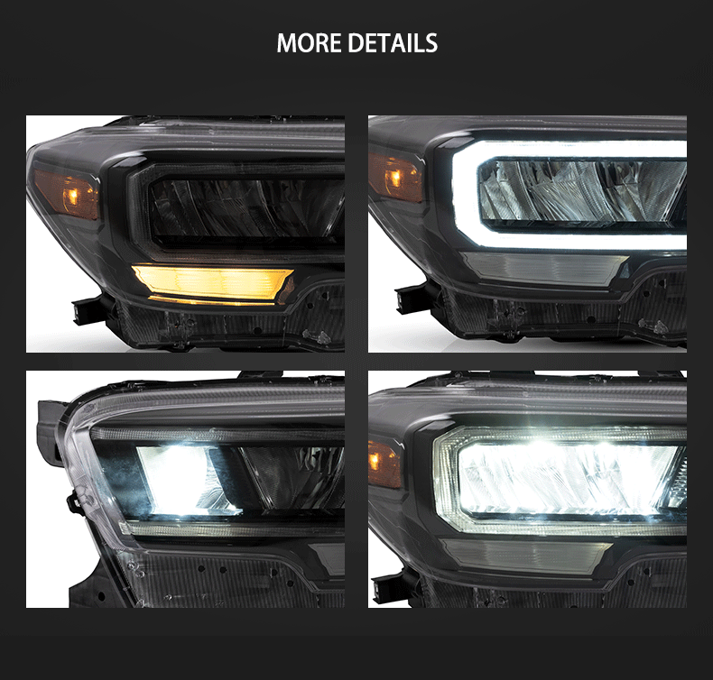 Factory LED auto Headlights For Toyota Tacoma 2015-2022 Car Light Accessories Parts Auto Lighting Systems Sequential Head