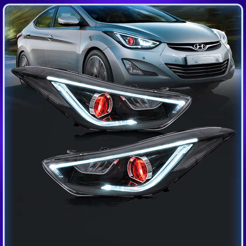 factory manufacture For 2012-UP Elantra LED Headlights Avante Front Lamp Assembly Modification