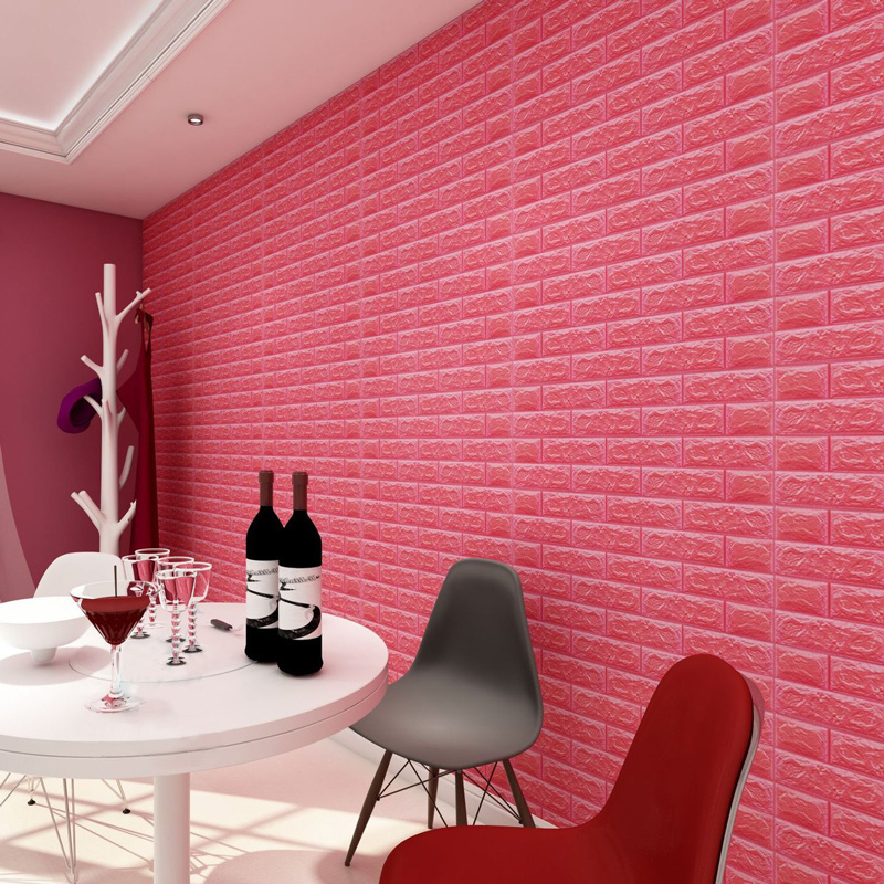 White 3D Foam Wallpaper Self Adhesive Wall Tiles foam brick 3d wallpaper walls wholesale home decoration warm color wallpaper