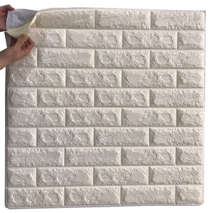 White 3D Foam Wallpaper Self Adhesive Wall Tiles foam brick 3d wallpaper walls wholesale home decoration warm color wallpaper