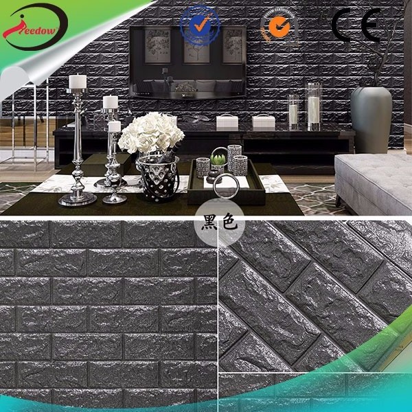 Background 3d brick wall paper decoration 3d foam wallpaper peel and sticker wallpaper self-adhesive stone 3d pe brick foam