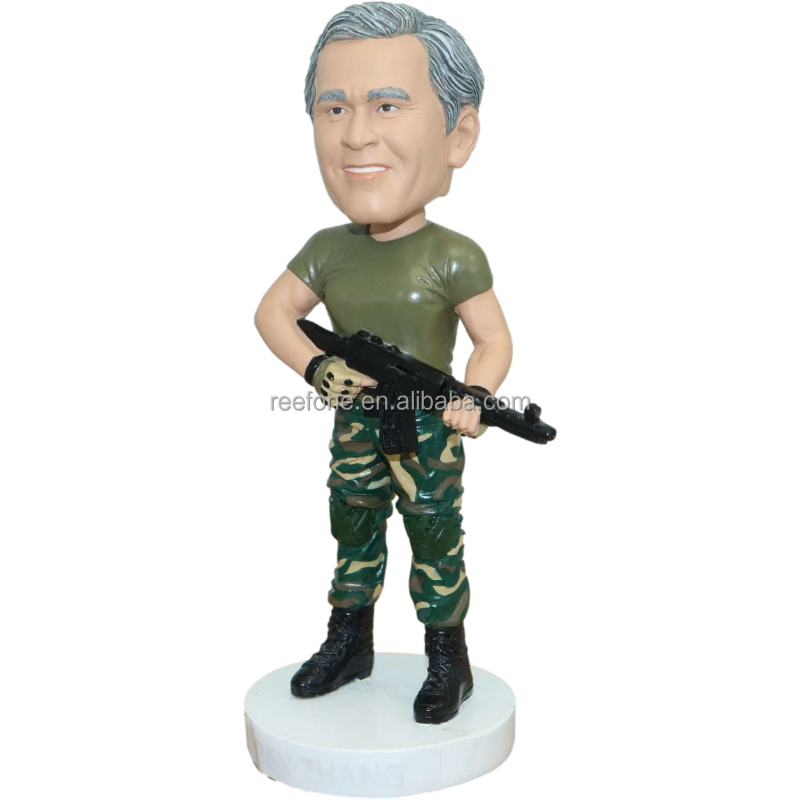 2022 Reefone art artesania bobble head US president Walker Bush  bobblehead iron man figure kaw vintage doll pop art