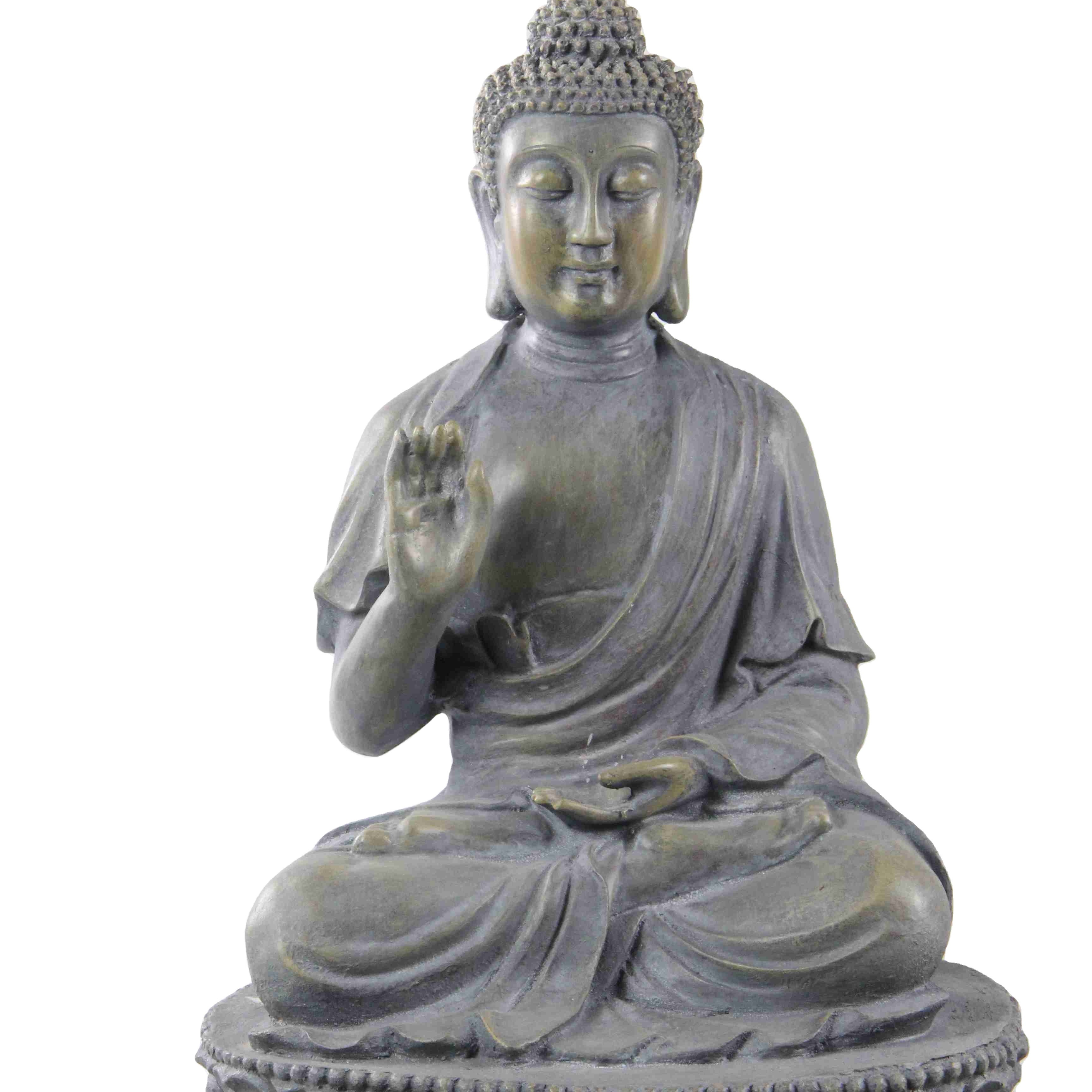 Direct Factory 15.7inch Reefone art Garden Decoration Pure head Life Size resin stone Buddha Statue budda  picture