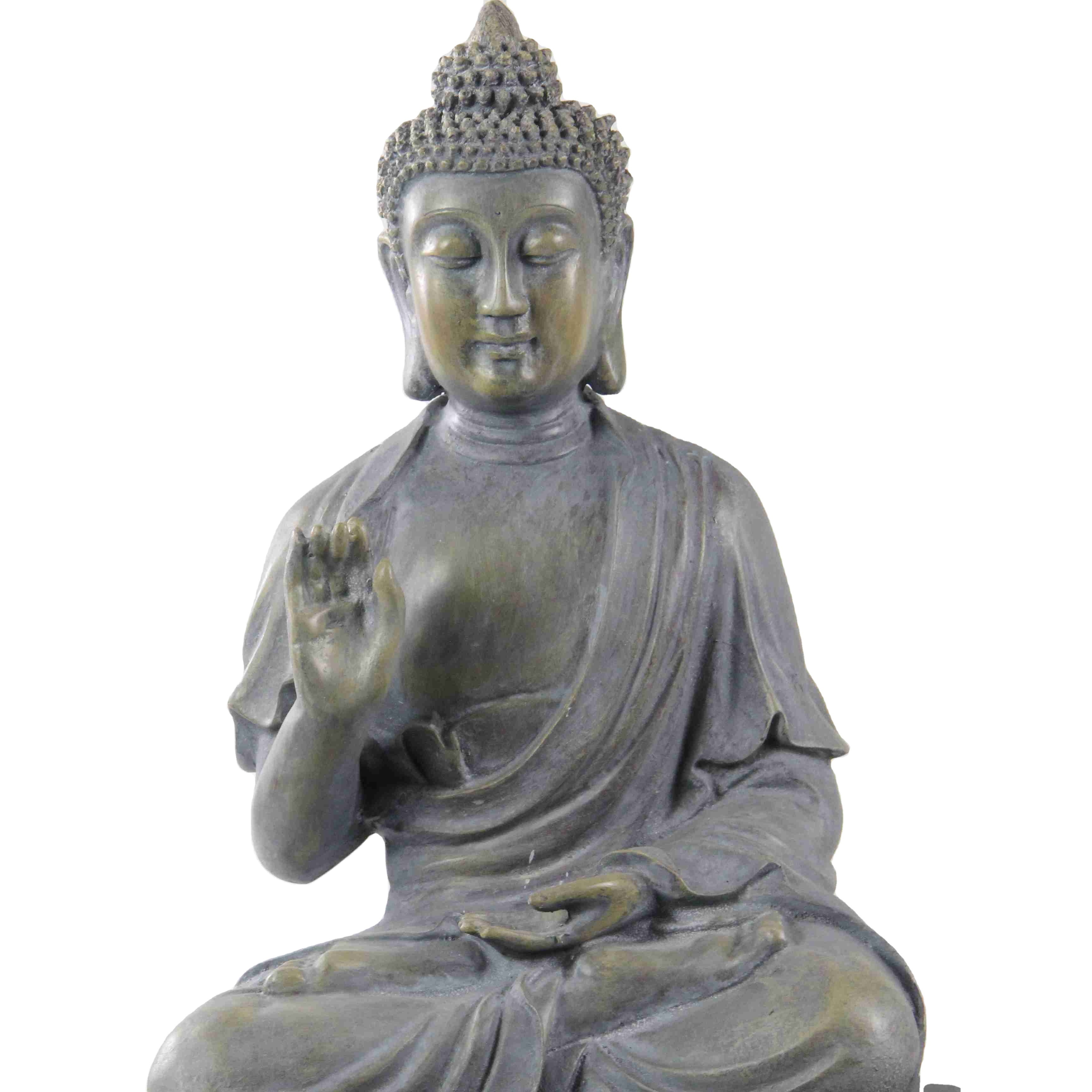 Direct Factory 15.7inch Reefone art Garden Decoration Pure head Life Size resin stone Buddha Statue budda  picture