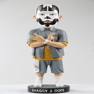 Resin famous rapper people figurine dashboard bobblehead toy figures doll custom Peking Opera wobbly bobble head for home decor