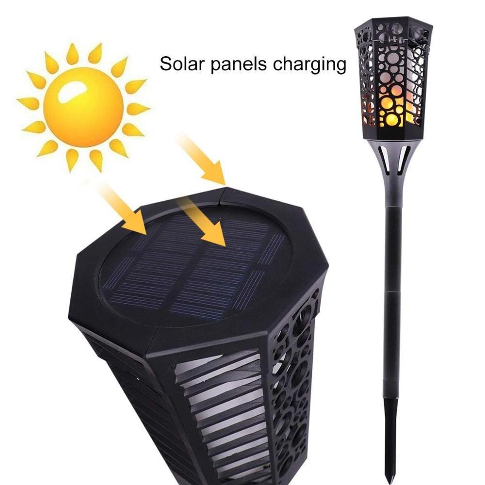 Solar Torch Light 99LED 3 Mode Outdoor Waterproof Flickering Flames Torches Decoration Lighting Dusk to Dawn Auto On/Off