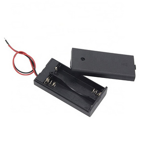 2 AA Battery Holder with Switch, 3V AA Battery Holder Case with Wire Leads and ON/Off Switch