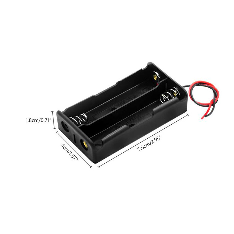 Plastic 1x 2x 3x 4x 18650 Battery Storage Box Case Holder  With Wire Lead