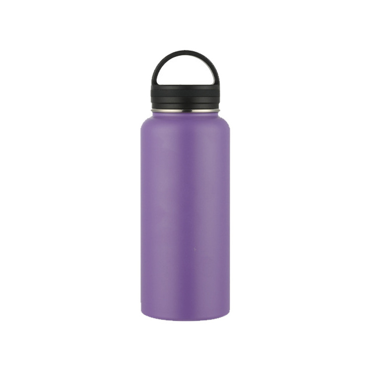 Leakproof Chug Lid Double Wall Light Purple Vacuum Insulated Lilac Stainless Steel Water Bottle With Powder Coated