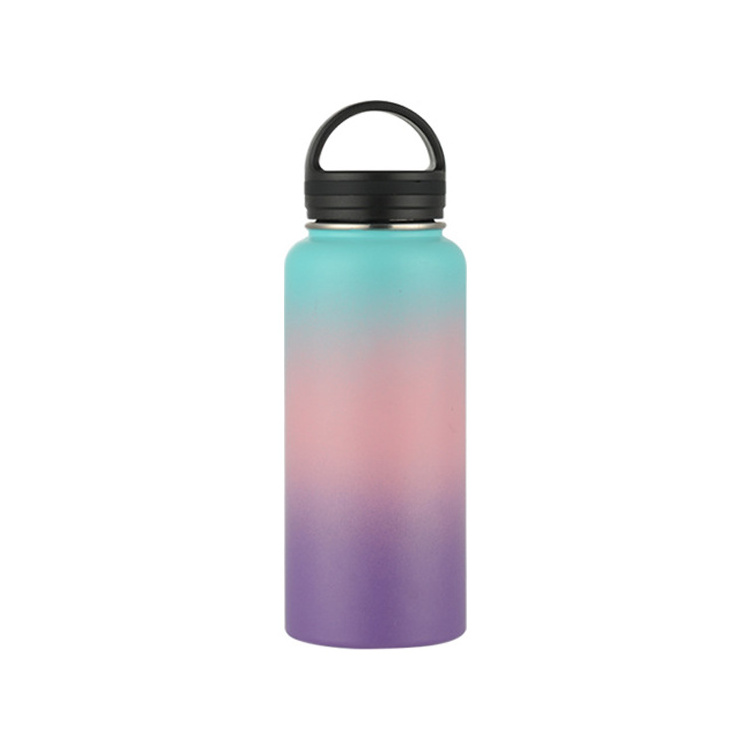 Leakproof Chug Lid Double Wall Light Purple Vacuum Insulated Lilac Stainless Steel Water Bottle With Powder Coated