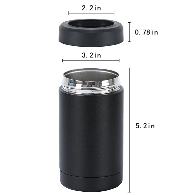 Premium 375ml Can Coolers 4 in 1 Stubby Cooler Bottles Cans and Tumbler Stainless Steel Insulated Beer Bottle Holder with Opener