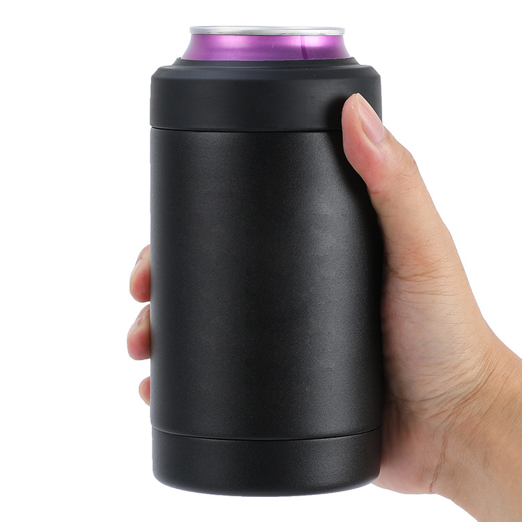 Premium 375ml Can Coolers 4 in 1 Stubby Cooler Bottles Cans and Tumbler Stainless Steel Insulated Beer Bottle Holder with Opener