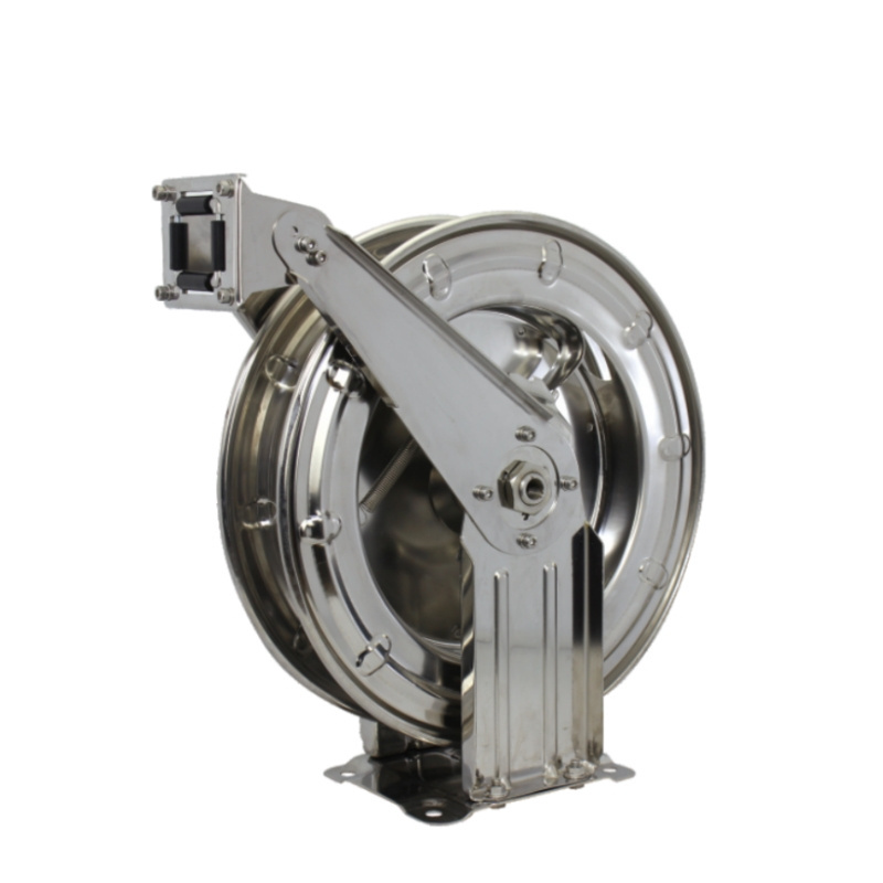 LC stainless steel Spring Driven Hose Reel 1/2 in. x 50 ft. Light Duty Hose Reel