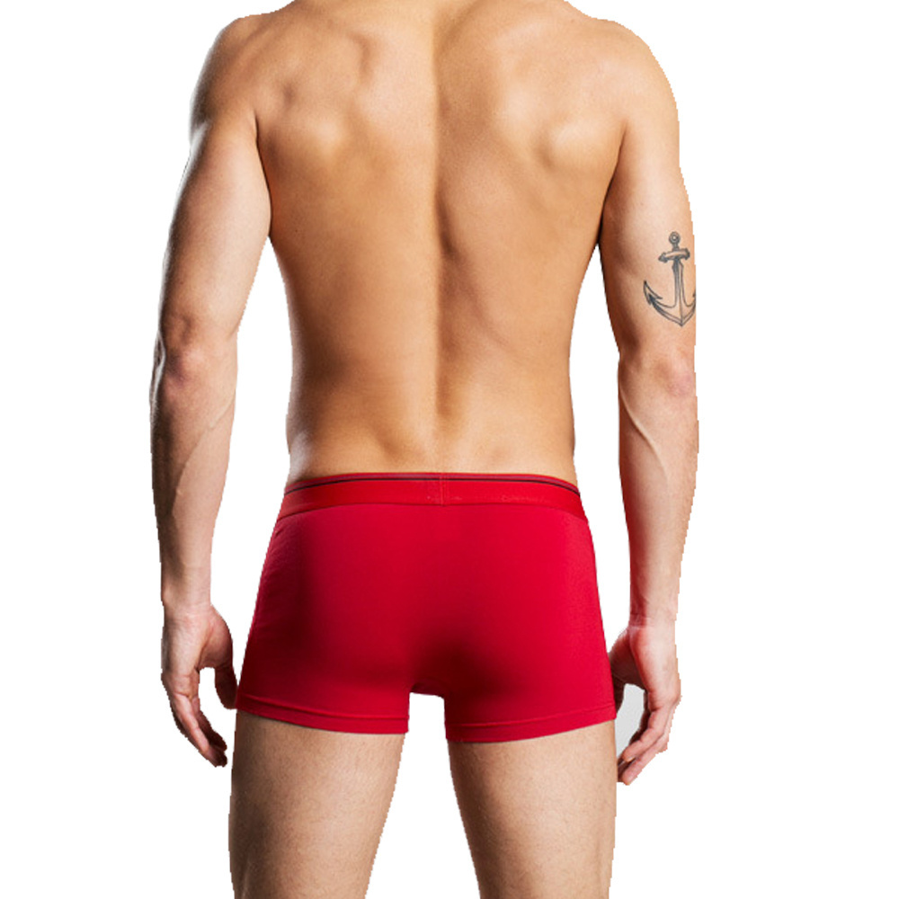 OEM solid color boxer briefs for men underwear open front pouch