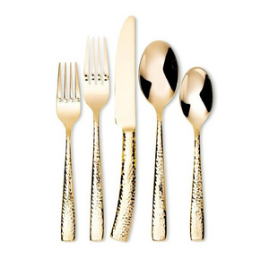 Affordable Cutlery Set  Gold Color  Unique Design Flatware For Kitchen and Tabletop Dinnerware Handmade in Bulk