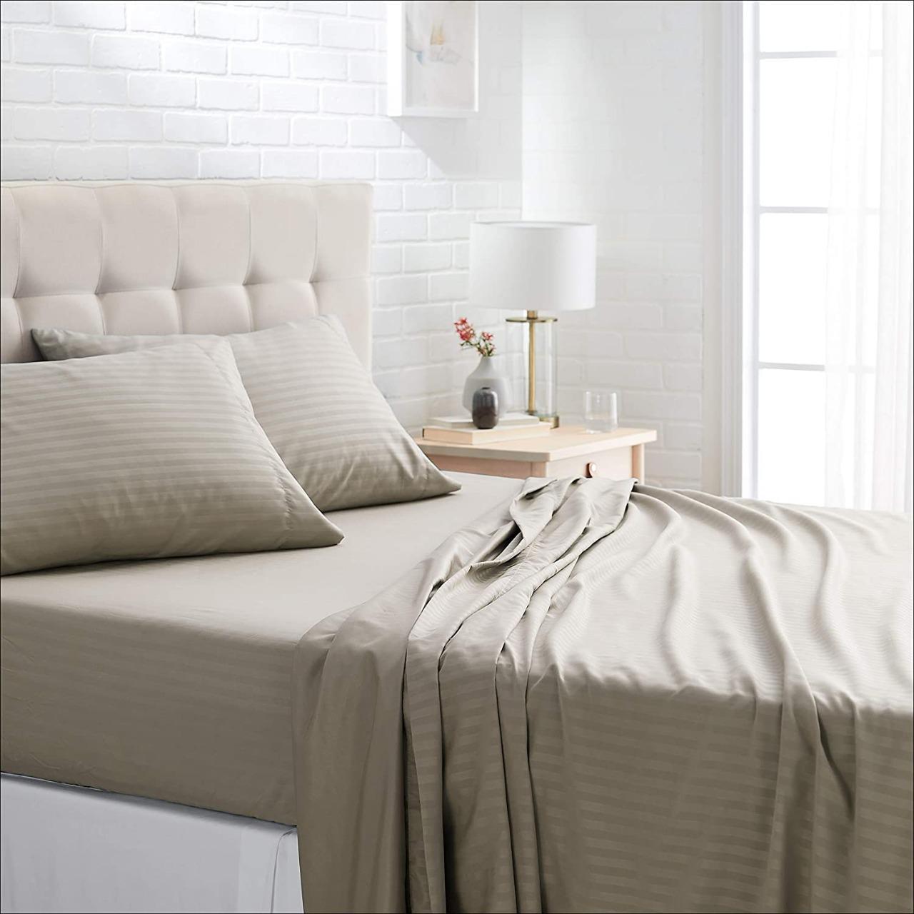 Bedsheets 100% Cotton Feeling Bedding Set Luxury Bed Sheets With Curtains Wholesale Exporter