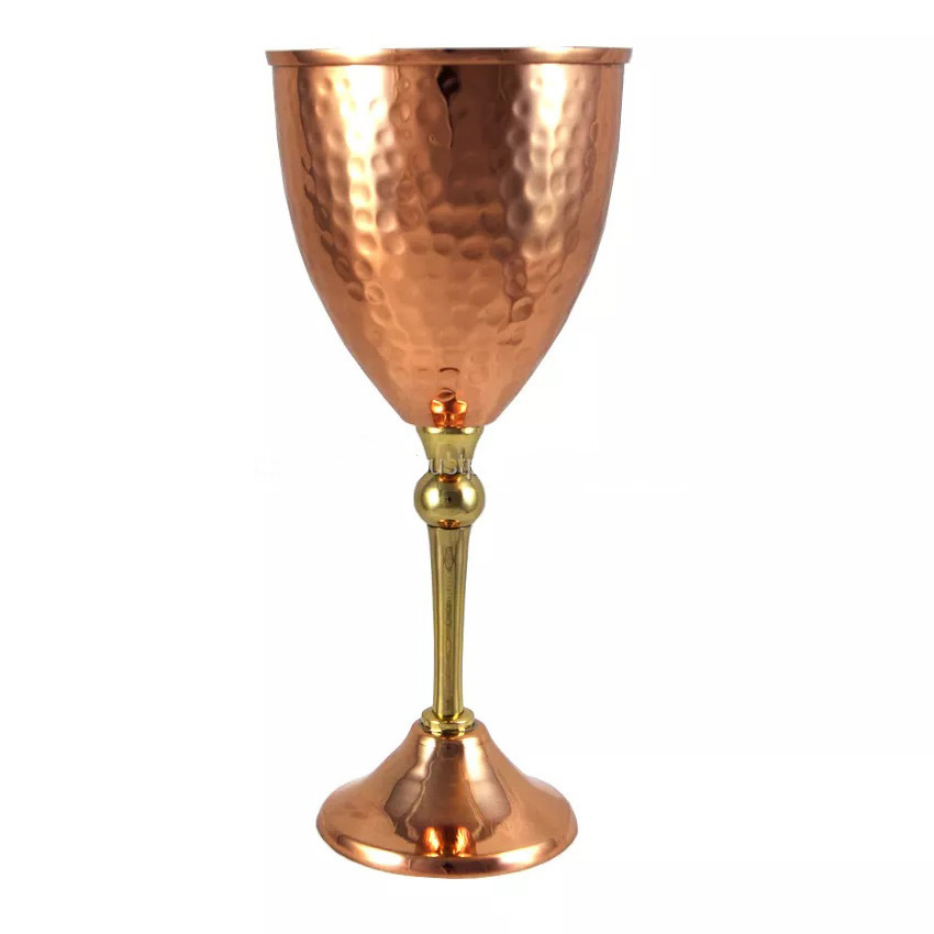 Top Selling Stainless Steel 204 Wine Goblet Manufacturer Champagne Glasses Copper Plated Steel Wine Goblet Wholesale Supplier