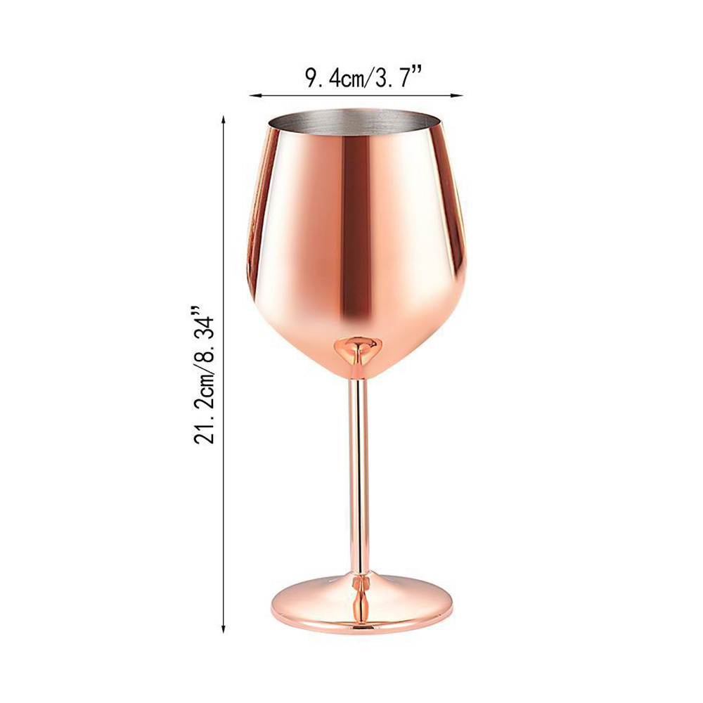 Top Selling Stainless Steel 204 Wine Goblet Manufacturer Champagne Glasses Copper Plated Steel Wine Goblet Wholesale Supplier