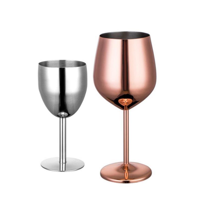 Top Selling Stainless Steel 204 Wine Goblet Manufacturer Champagne Glasses Copper Plated Steel Wine Goblet Wholesale Supplier