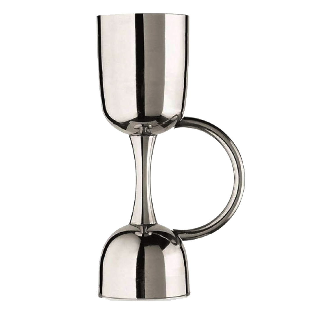 Classic Design  Shot Glasses Silver Color  Jigger With Handle Use For Kitchenware And Barware  Wholesale