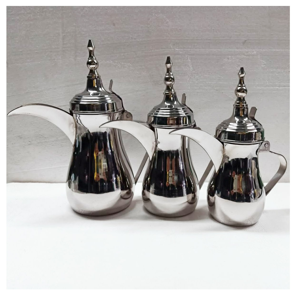 Hot Selling Wholesale Arabic Dallah Tea Coffee Pot Set Of Three Dallah, Arabic Dallah, Arabic Tea Coffee Pot