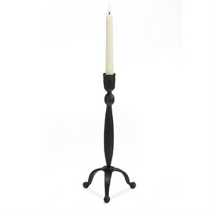 Tall Decorative Black Colored Antique Metal Iron Candle Holder