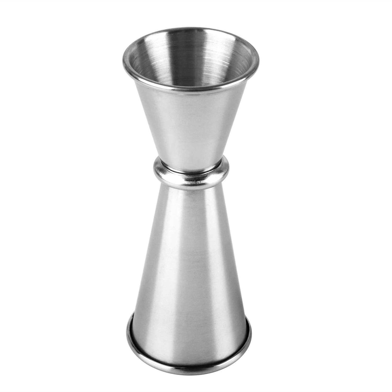 Classic Design  Shot Glasses Silver Color  Jigger With Handle Use For Kitchenware And Barware  Wholesale