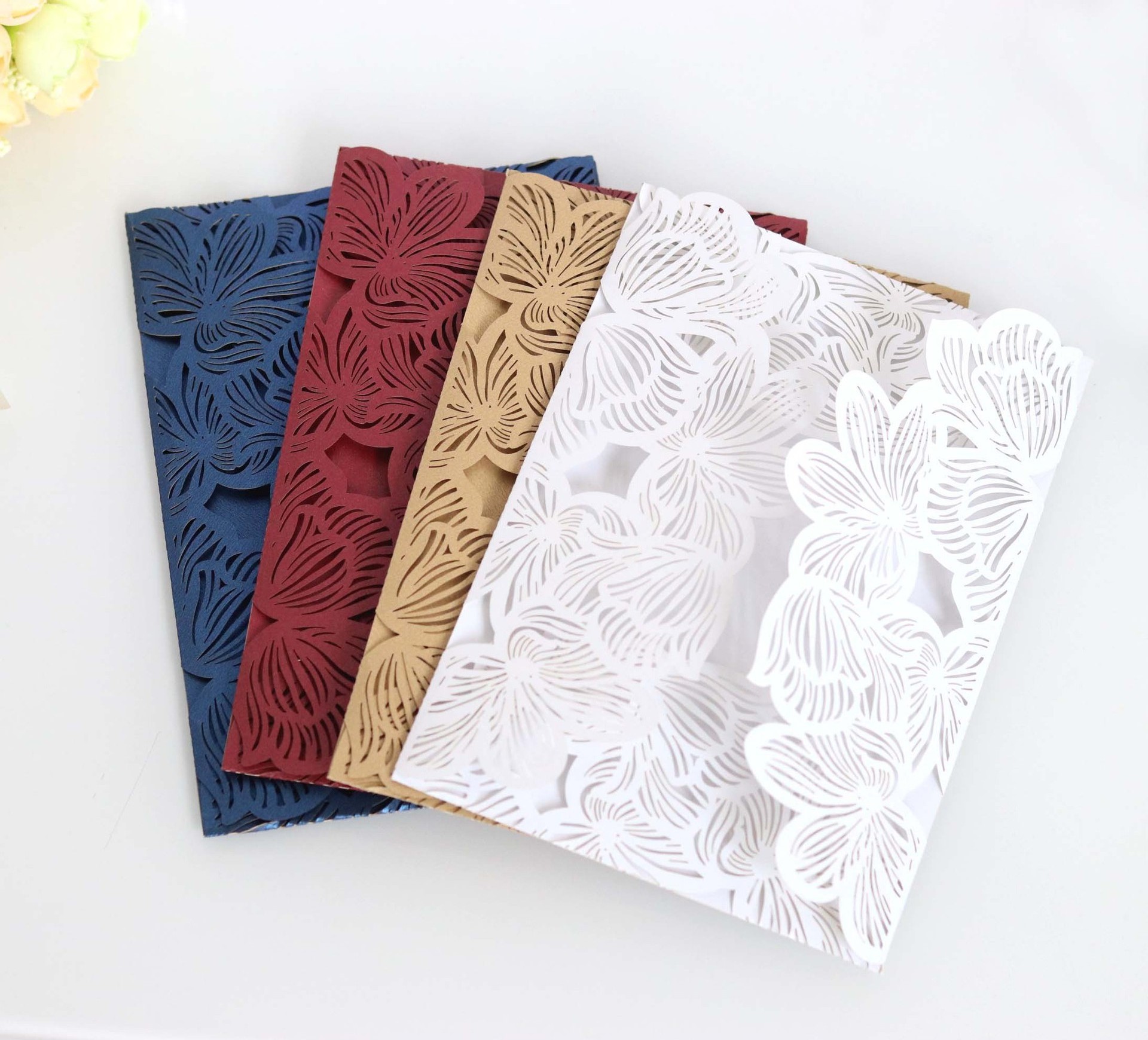 Factory direct sale  Wedding Invitation Cards 2024 NEW Love Hollow Laser cut  Wedding Invite Invitation Card  for Party Birthday