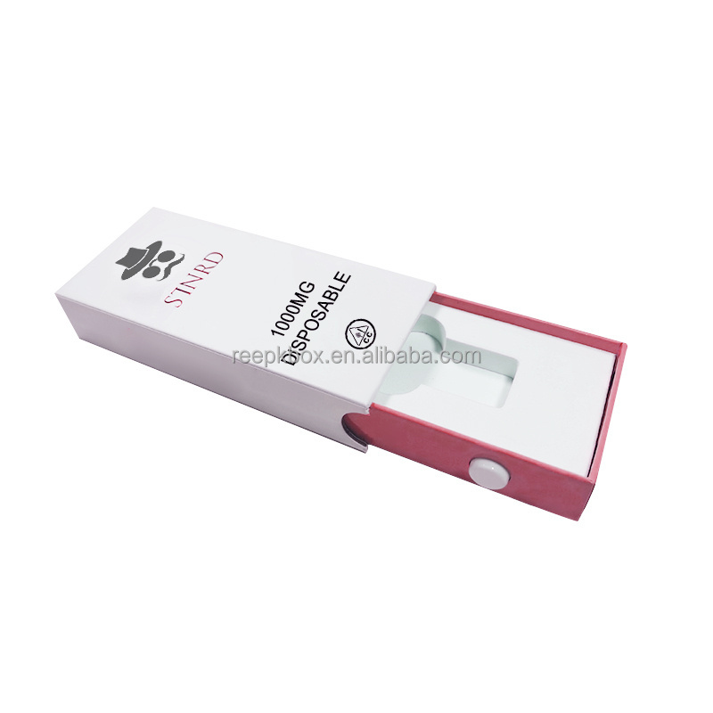 Custom eco friendly logo printed disposable 0.5gram 1gram 2gram thick oil child resistant cart pen pod cardboard paper box