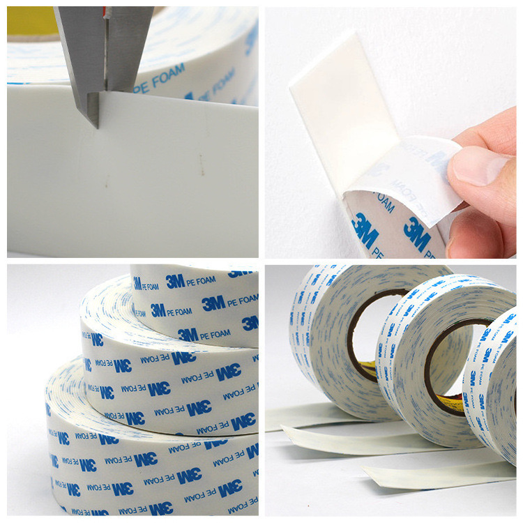 3 M 1600T waterproof polyethylene acrylic glue double sided 3 M PE foam adhesive tape