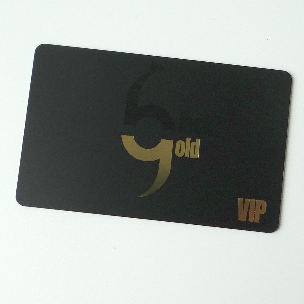 custom logo silver / gold foil stamping plastic pvc loyalty card / business card