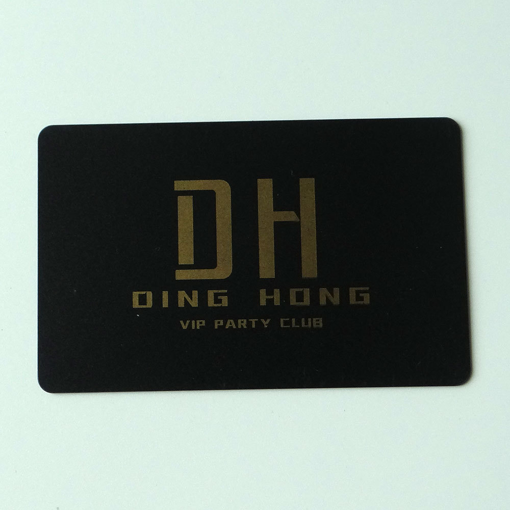 custom logo silver / gold foil stamping plastic pvc loyalty card / business card