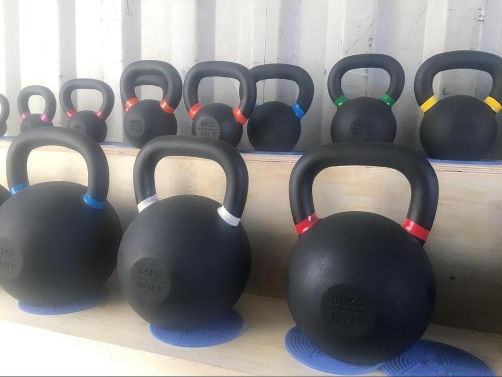 China wholesale custom logo kettlebell cast iron powder coated kettlebell