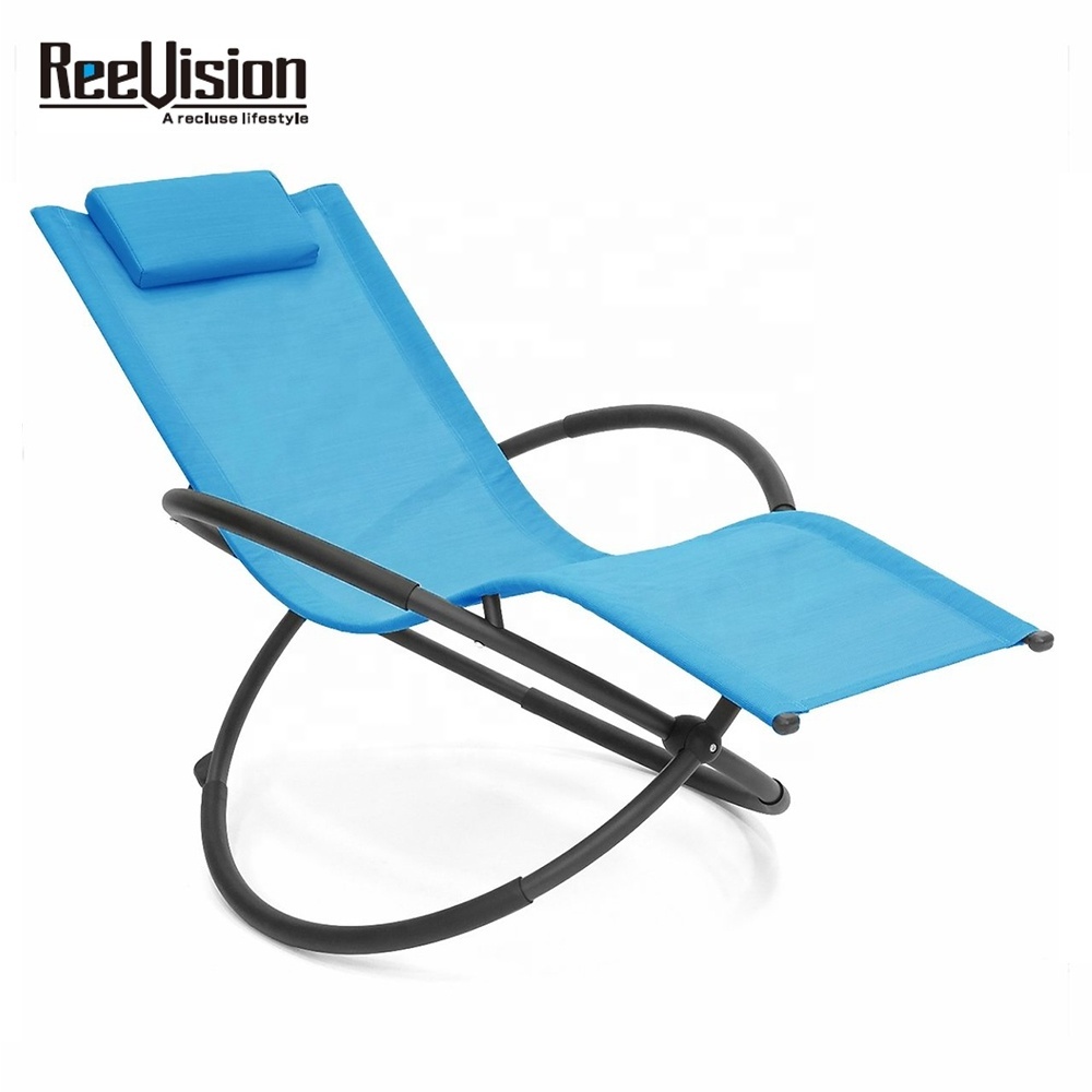 Customized super comfortable outdoor indoor zero gravity aluminum Steel  lazy Rocking Folding Orbital Lounge leisure chair