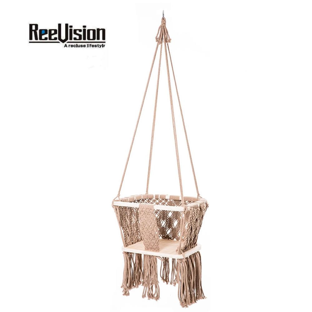 cotton macrame handmade Baby hammock hanging swing seat chair