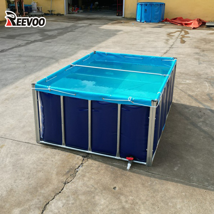 Portable transport fish pond mobile frame tank