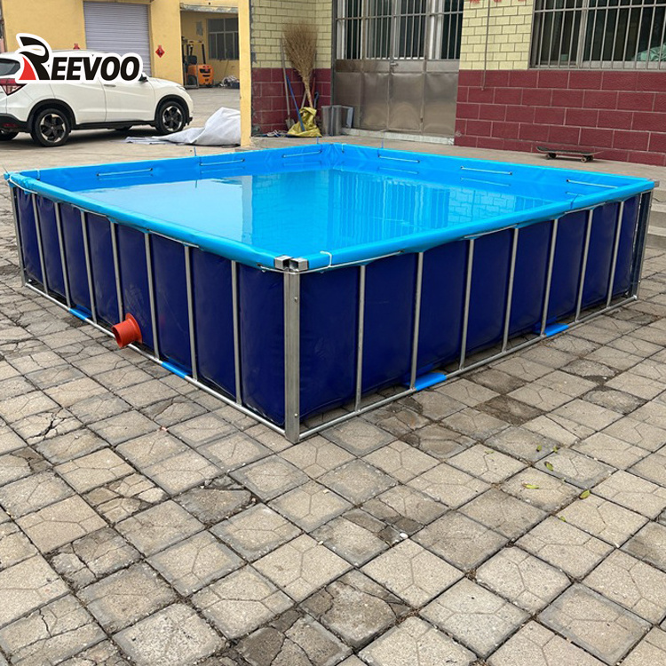 Portable transport fish pond mobile frame tank