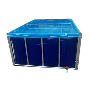 Portable transport fish pond mobile frame tank