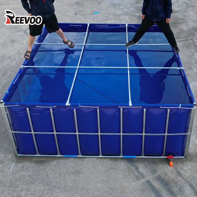 Portable transport fish pond mobile frame tank