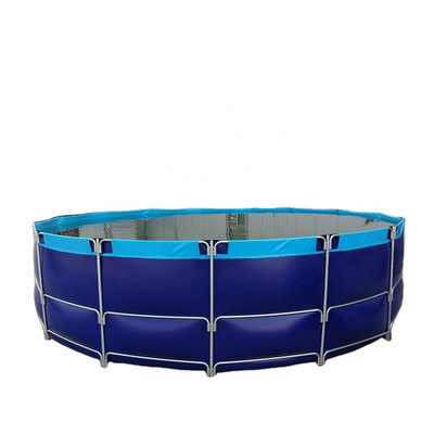 Round tarpaulin fish farming tank pvc fish tank fish farming tank