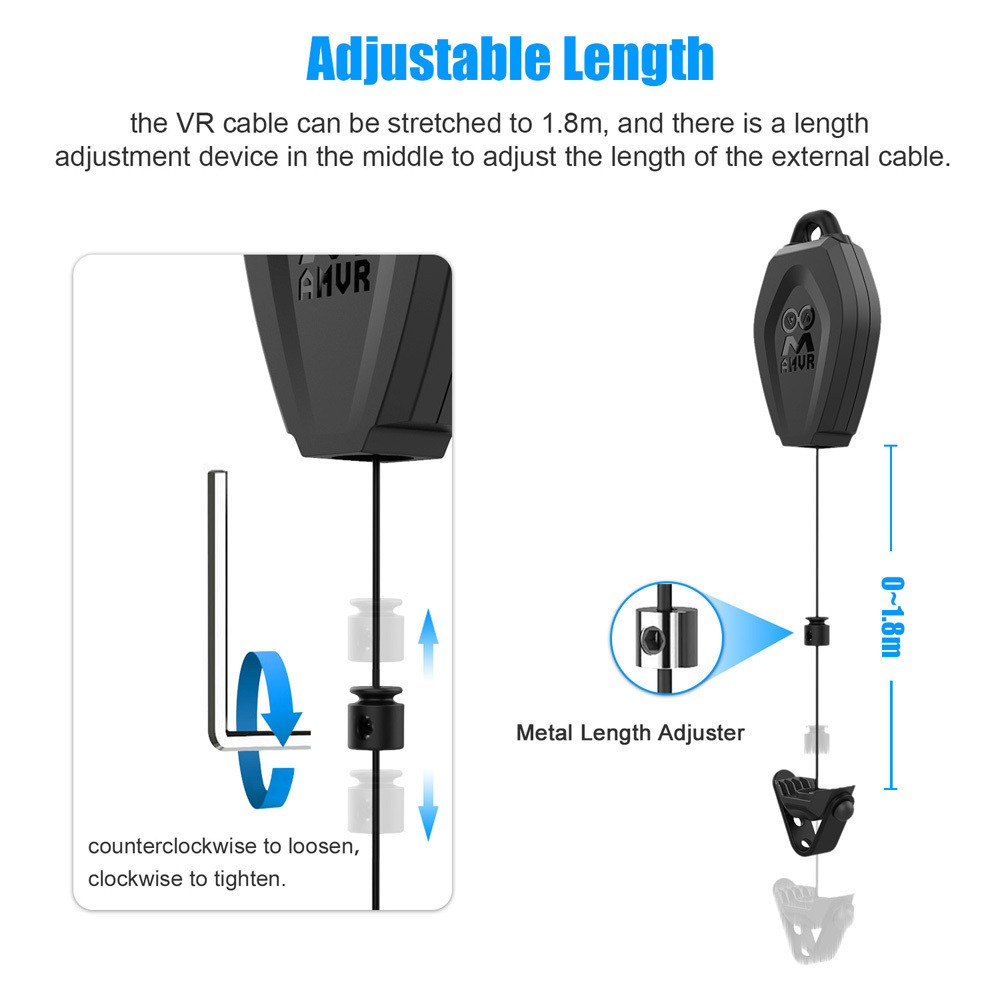 6 Packs VR Cable Management Retractable Ceiling Pulley System for Oculus Quest 2