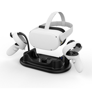 VR Headset Display Stand and Touch Controllers Mount Station Holder AMVR Charging Dock for Oculus Quest 2