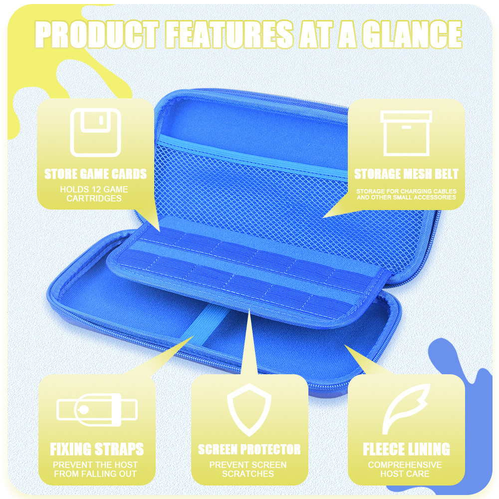 Handle Design Hard Shell Protective Portable Storage Bag for Nintendo Switch Oled Console