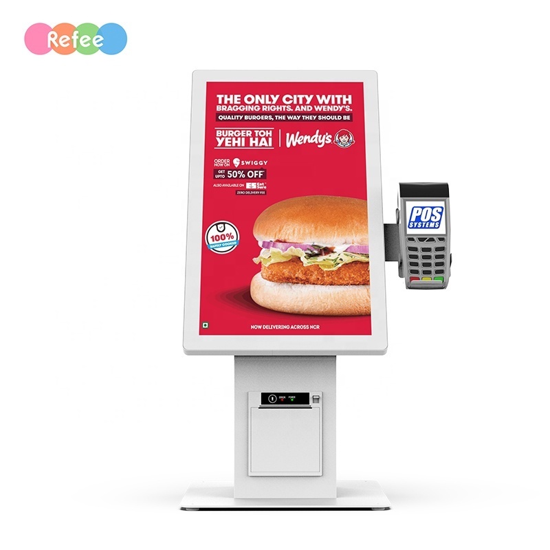 Touch supermarket food ordering self-service serve kiosk floor standing self checkout payment kiosk machine