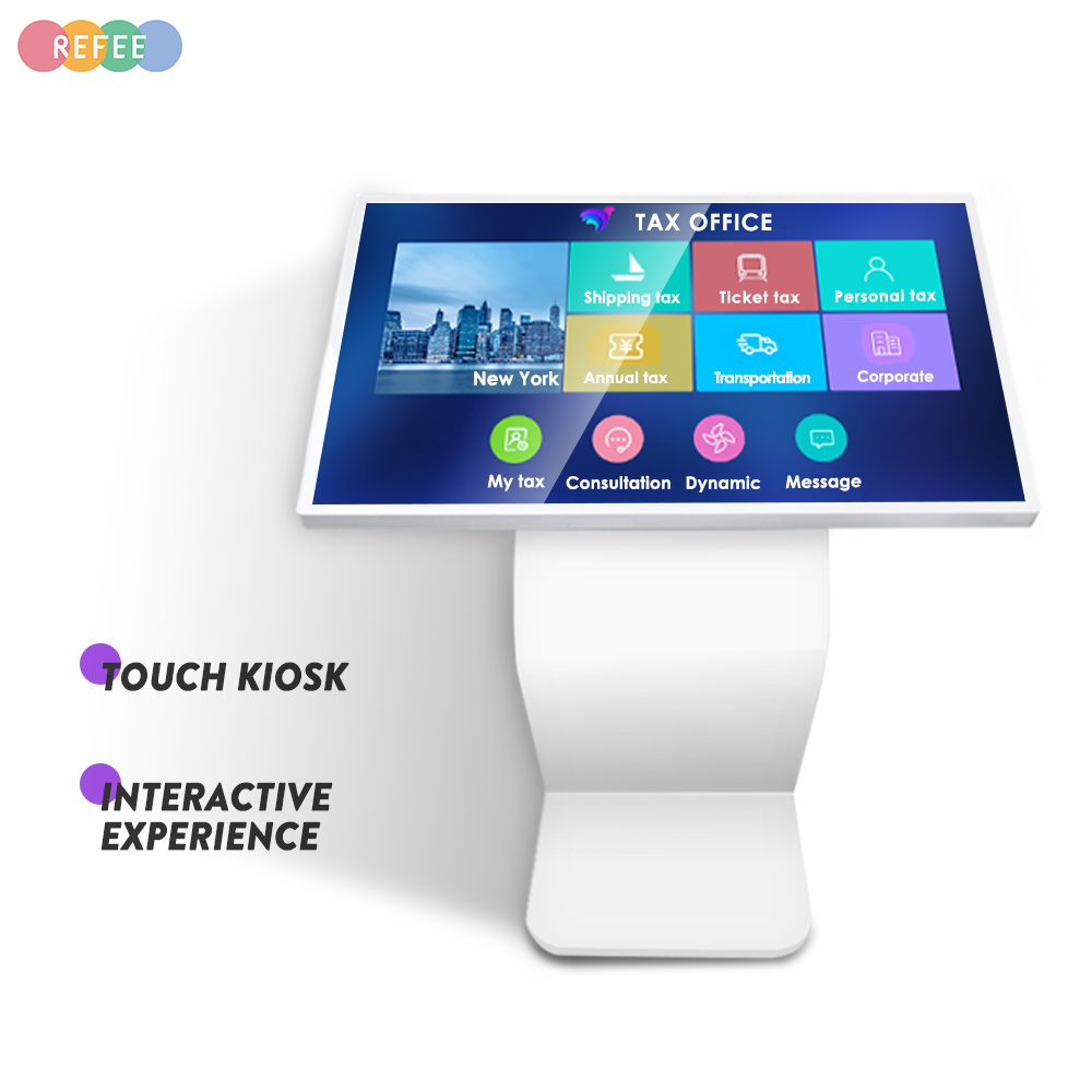 Refee 55 inch indoor advertising LCD touch screen Information checking self-service payment kiosk