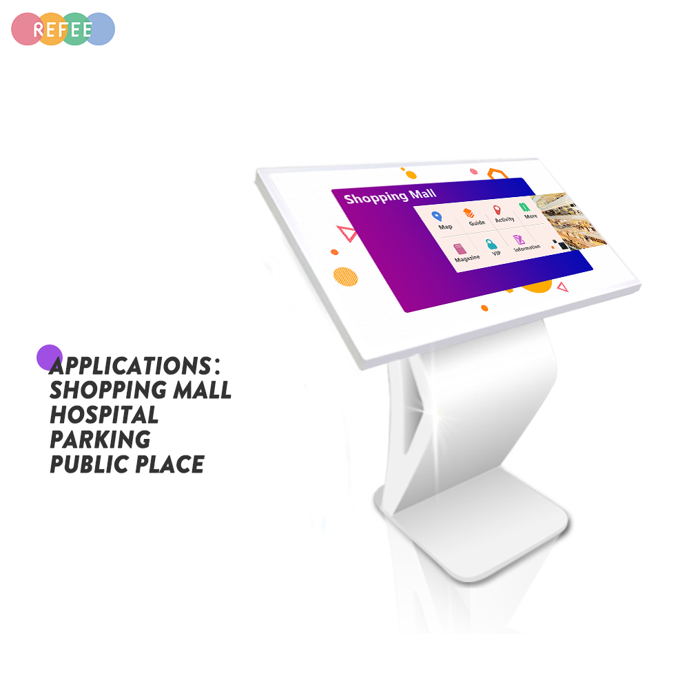 Refee 55 inch indoor advertising LCD touch screen Information checking self-service payment kiosk