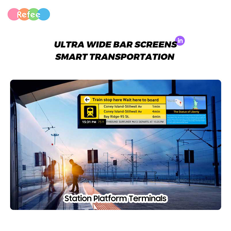 Ultra Wide 19 21 23 24 28 29 35 36 37 Inch Advertising Monitor Shelf Stretched Bar Lcd Screen Display