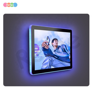 Wall Mount Android POE Tablet 10 13.3 15.6 21.5 Inch Meeting Room Booking System Display With Surrounding LED Light